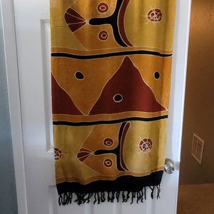 Indonesian fabric w  fringe